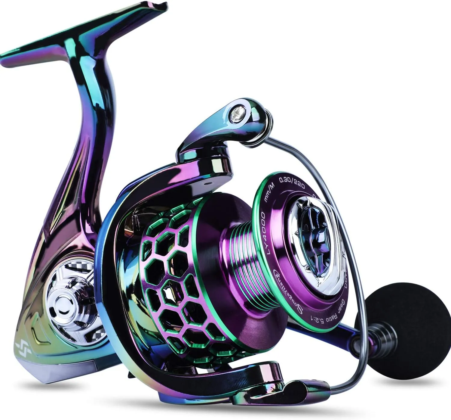 Sougayilang Colorful Fishing Reel 13  1 BB Light Weight Ultra Smooth Powerful Spinning Reels, with CNC Line Management Graphite Frame, for Freshwater