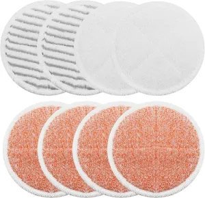 Spinwave Mop Pads Replacement Set Compatible with Bissell Spinwave 2039A 2124: 4 Heavy Scrub Pads, 2 Soft Pads, 2 Scrubby Pads by BeiLan (8Pack)