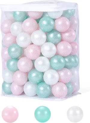 STARBOLO Ball Pit Balls for Kids, Crush Proof Ball Pit Balls Plastic Toy Balls for Ball Pits, BPA Phthalate Free Children's Pool Water Toys for Boys Girls Ball Pits, Party Decoration, Photo Props