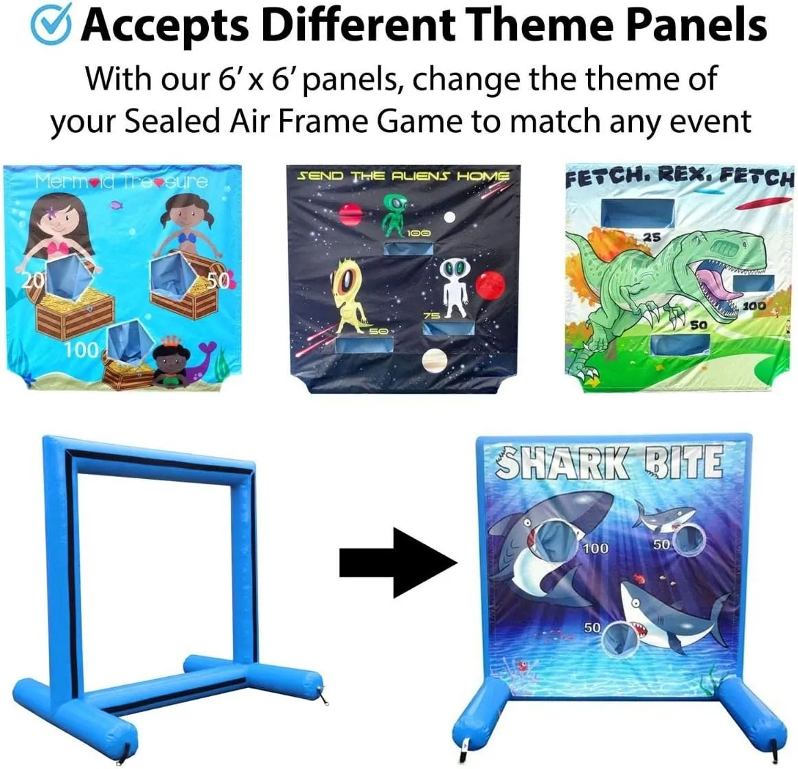 TentandTable Replacement Air Frame Game Panel | Ball and Bean Bag Toss Panel with Net | Use with Air Frame Game | for Backyards, Carnivals, Schools, Birthday Parties