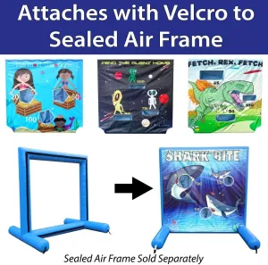 TentandTable Replacement Air Frame Game Panel | Ball and Bean Bag Toss Panel with Net | Use with Air Frame Game | for Backyards, Carnivals, Schools, Birthday Parties