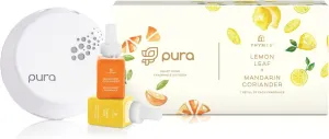 Thymes Pura Smart Home Plug-in Diffuser Kit - Pura Diffuser Refills with a Fresh Home Fragrance (V3 Pura Device   Mandarin Coriander & Lemon Leaf Refills)