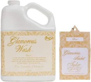 Tyler Candle Glamorous Wash Diva Laundry Detergent 128oz w/Diva Sachets Bundle (1)