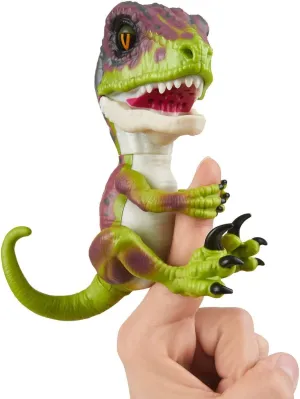 Untamed Raptor by Fingerlings - Stealth (Green) - Interactive Collectible Dinosaur - By WowWee