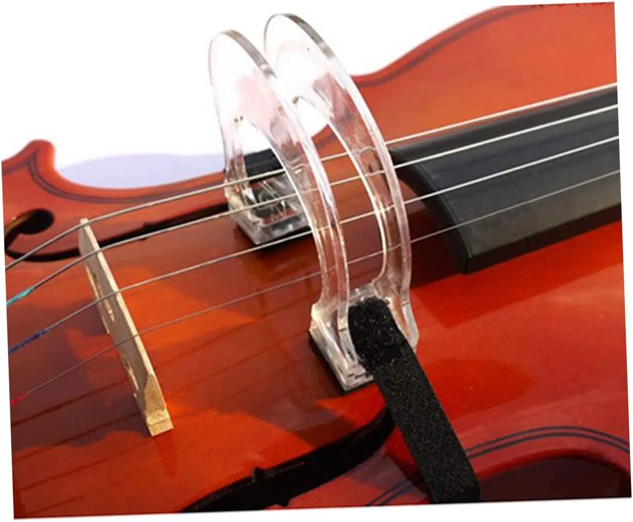 Vaguelly Violin Bow Collimator Tool for Beginners Transparent Bow Straightener Guide for Proper Technique Easy Installation with Fastener Tape Helps Cultivate Correct and Wrist Action