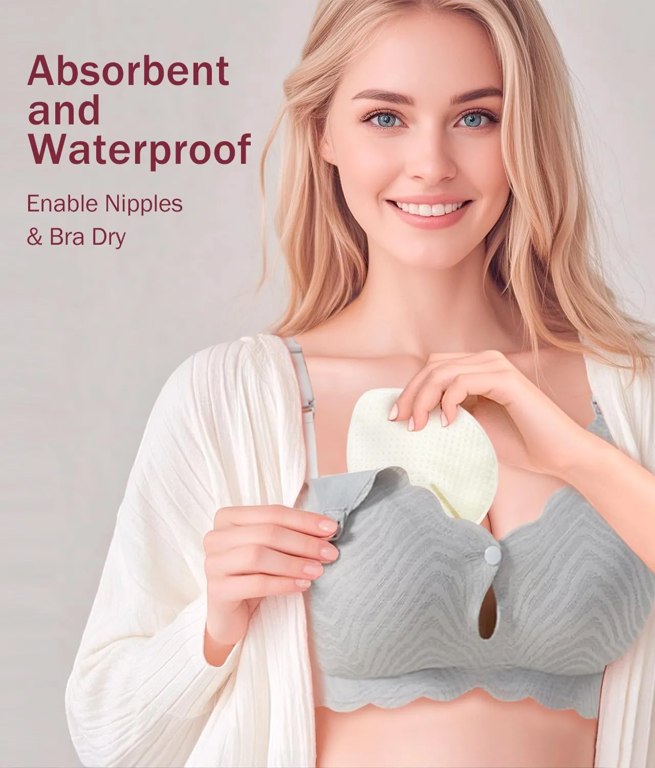 Washable Nursing Pads 10 PCS Reusable Breast Pads for Breastfeeding Soft and Super Absorbent Nipple Pads with Laundry Bag & Travel Storage Bag for Postpartum Essentials - 4.4 * 5inch