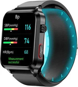 Wrist Blood Pressure Smart Watch, 1.92" lPS Health Fitness Tracker, Air Bag Pump Cuff ,Heart Rate Blood Oxygen Sleep Monitor, Data Sharing Pedometer, Activity Tracker for Android iOS Men and Women