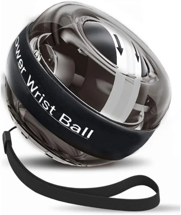 Wrist Gyro Ball, with LED Light, Self-Starting Bowl Force Ball, Hand Strengtheners, 7 X 7 X 5cm