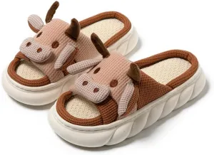 Yoroka Cartoon slippers Cute Animal Shape Slippers,Thick Sole Soft Indoor Outdoor Slippers for Women